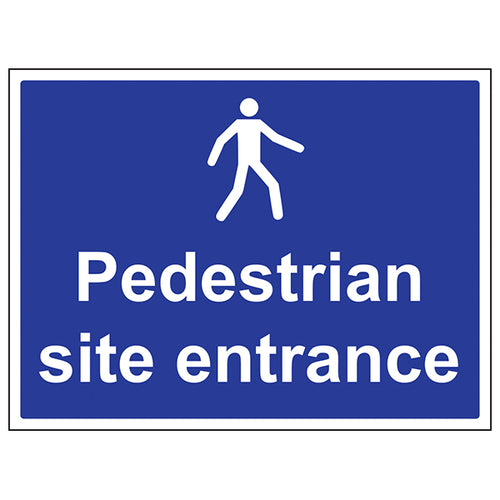 Pedestrian Site Entrance Safety Sign Compliant For Staff