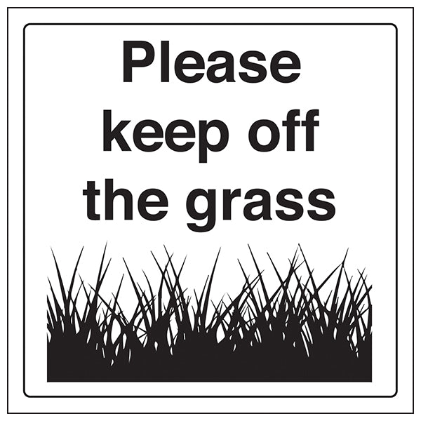 Please Keep Off The Grass Safety Sign Clear For Sites