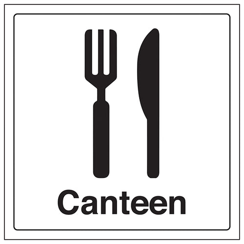 Canteen Safety Sign Clear EN ISO 7010 Compliant For Staff