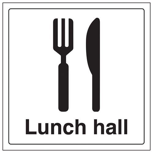 Lunch Hall Safety Sign EN ISO 7010 Compliant For Schools