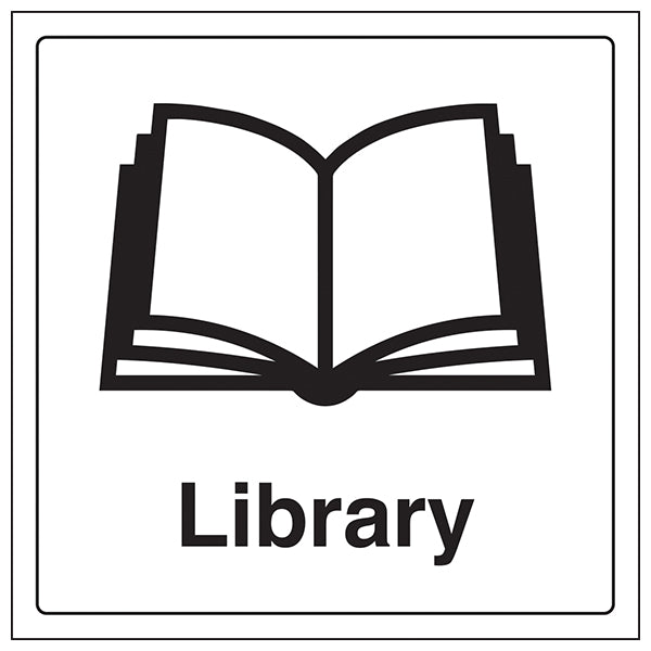 Library Safety Sign Clear EN ISO 7010 Compliant For Schools