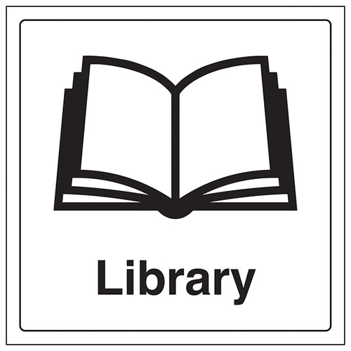 Library Safety Sign Clear EN ISO 7010 Compliant For Schools