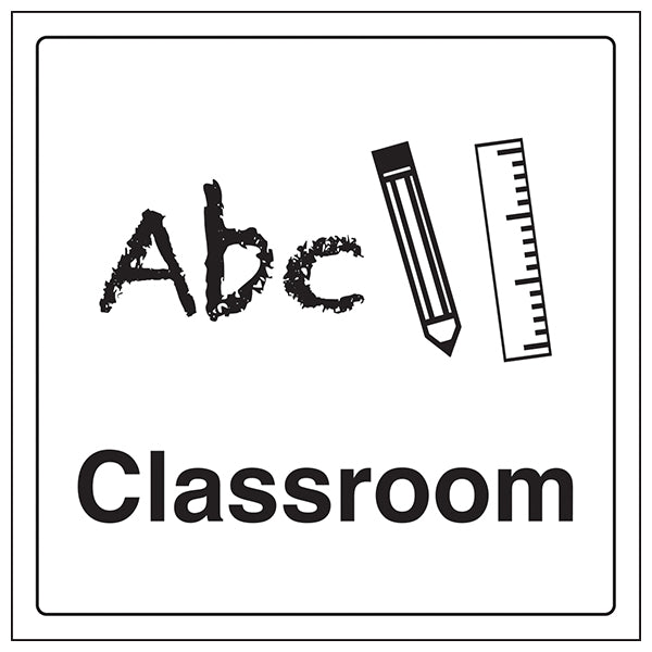 Classroom Safety Sign Clear EN ISO 7010 Compliant Schools