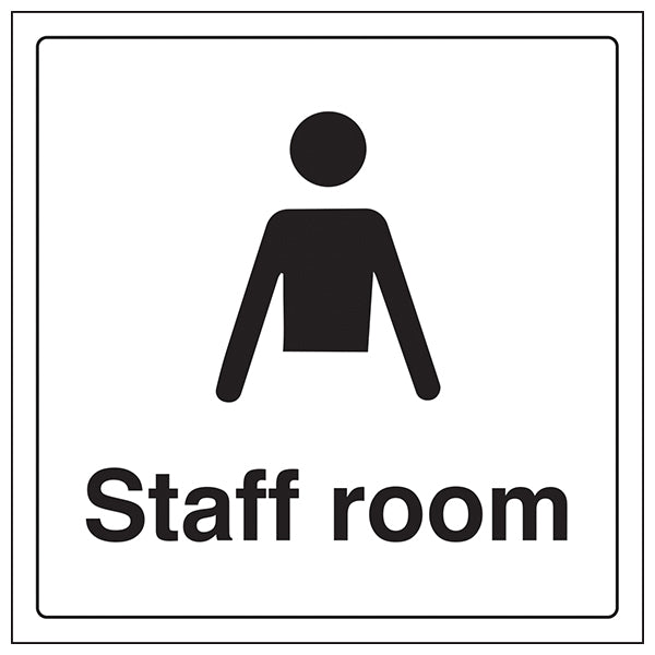 Staff Room Safety Sign Clear EN ISO 7010 Compliant For UK