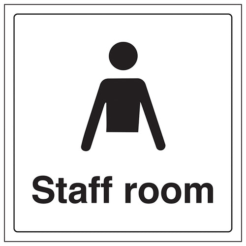 Staff Room Safety Sign Clear EN ISO 7010 Compliant For UK