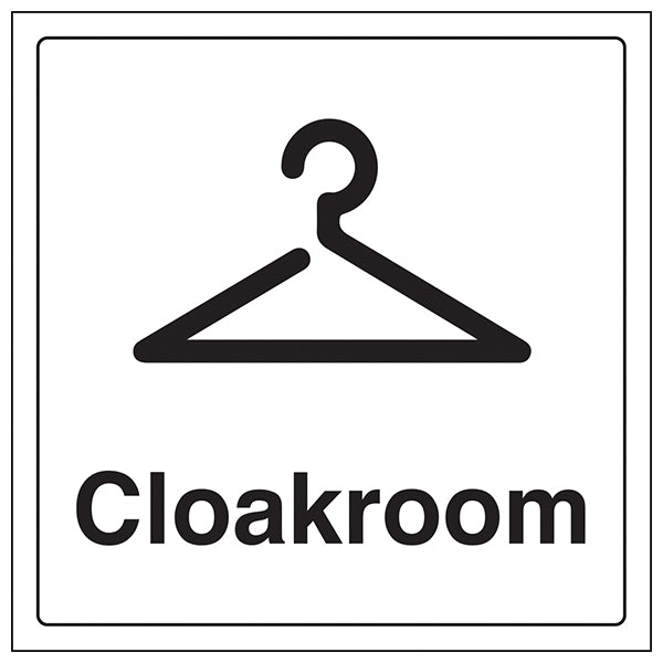 Cloakroom Safety Sign Durable EN ISO 7010 For Staff