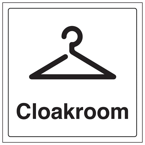 Cloakroom Safety Sign Durable EN ISO 7010 For Staff