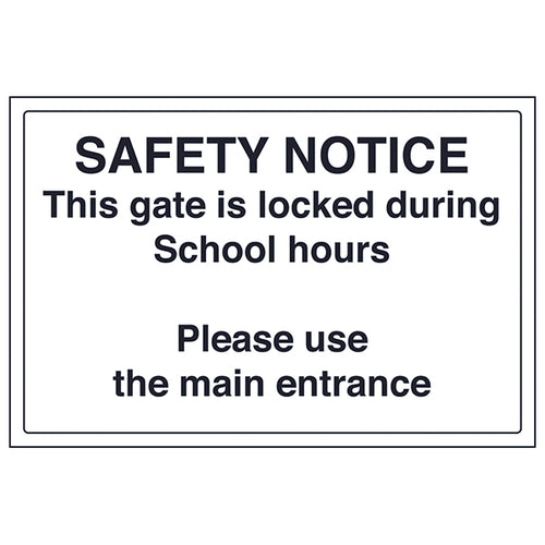 Locked Gate Safety Sign Compliant EN ISO For Schools