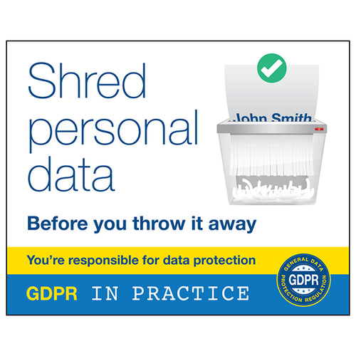 GDPR Sticker - Shred Personal Data
