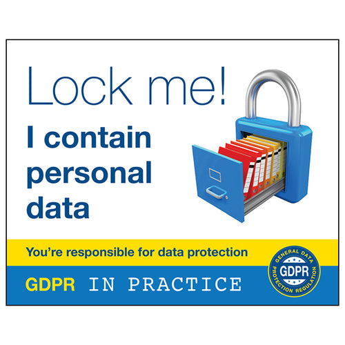 GDPR Sticker - Lock Me! I Contain Personal Data