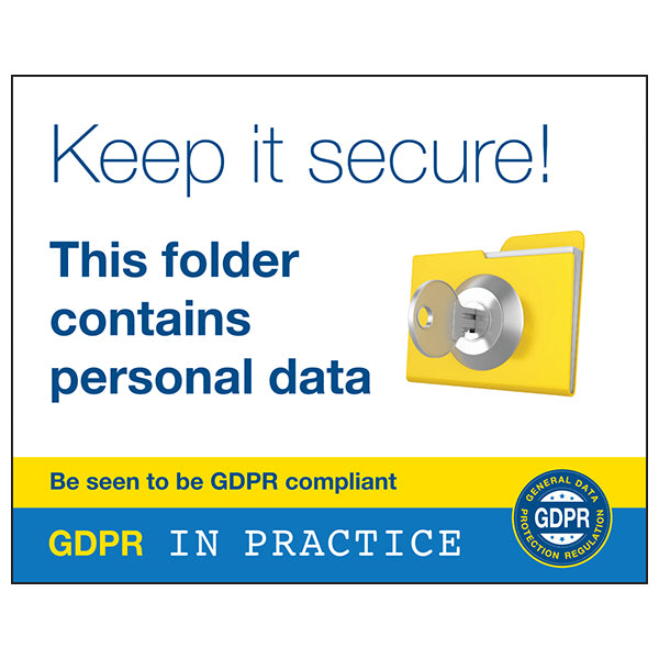 GDPR Sticker - Keep It Secure! This Folder Contains