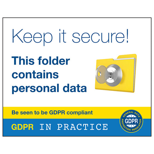 GDPR Sticker - Keep It Secure! This Folder Contains