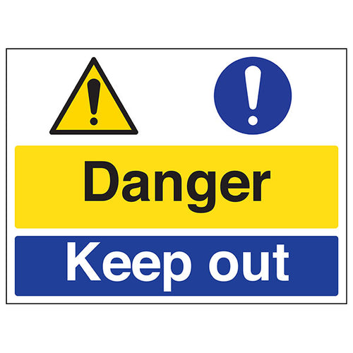 Danger Keep Out Safety Sign High Visibility For Worksite