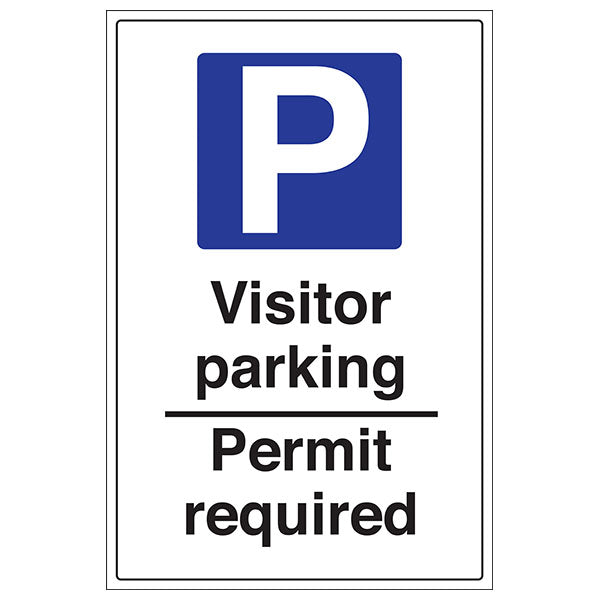 Visitor Parking Permit Required Safety Sign For Businesses