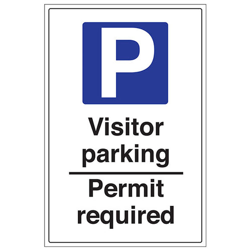 Visitor Parking Permit Required Safety Sign For Businesses