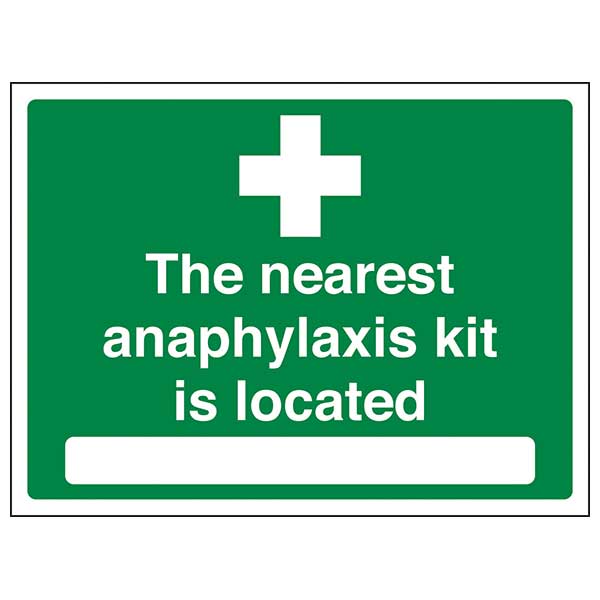 Anaphylaxis Kit Safety Sign Quick Locate For Schools
