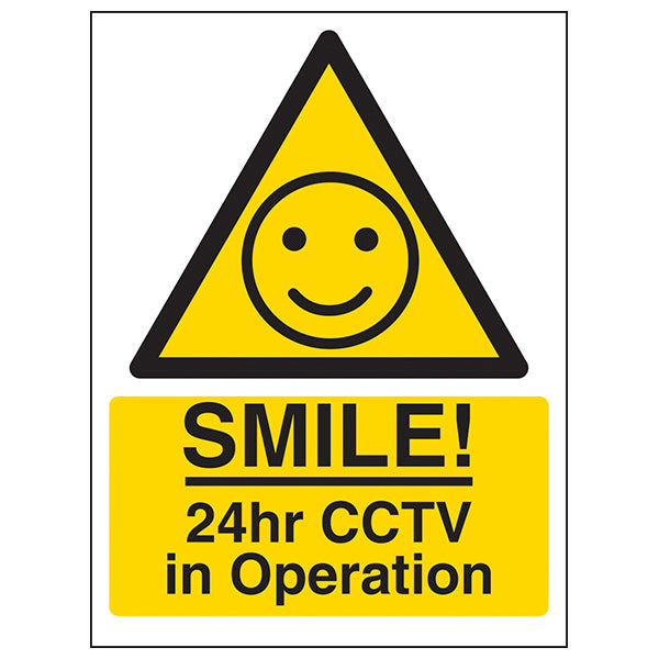 CCTV 24hr Surveillance Safety Sign Warning For Businesses