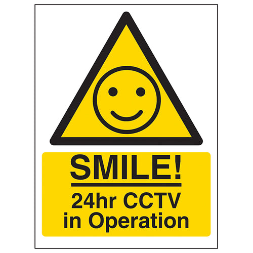 CCTV 24hr Surveillance Safety Sign Warning For Businesses