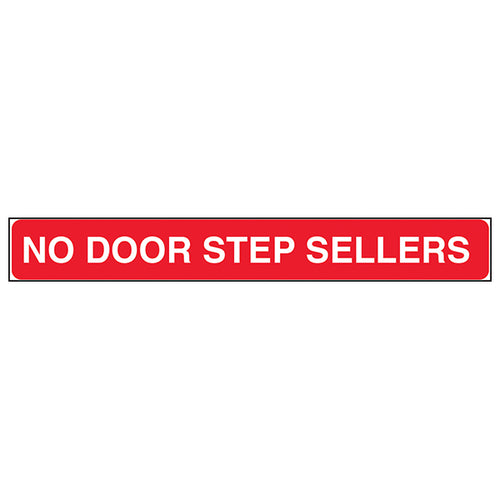 No Doorstep Sellers Safety Sign Stop Junk Mail Homeowners