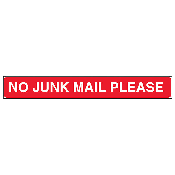 No Junk Mail Safety Sign Letterbox Sticker Durable Home