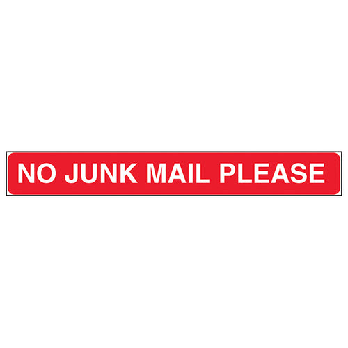 No Junk Mail Safety Sign Letterbox Sticker Durable Home