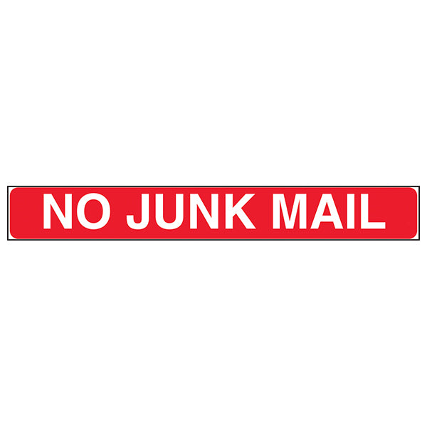 No Junk Mail Letterbox Safety Sign Stop Unwanted Mail Home