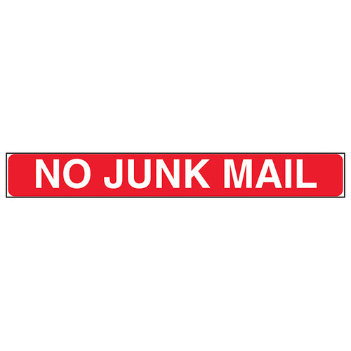 No Junk Mail Letterbox Safety Sign Stop Unwanted Mail Home