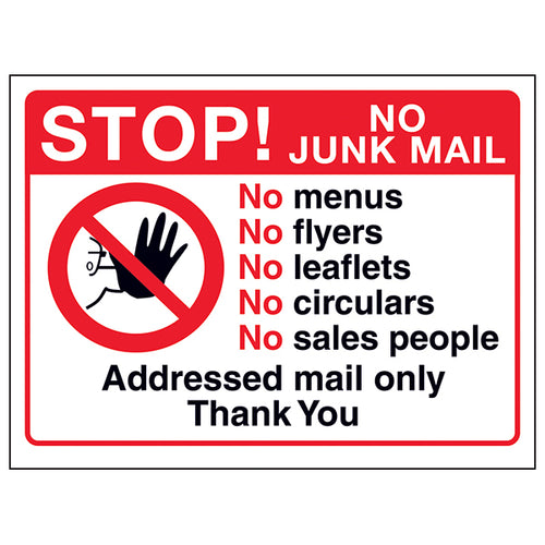 No Junk Mail Sign For Homeowners Keeps Unwanted Mail Away