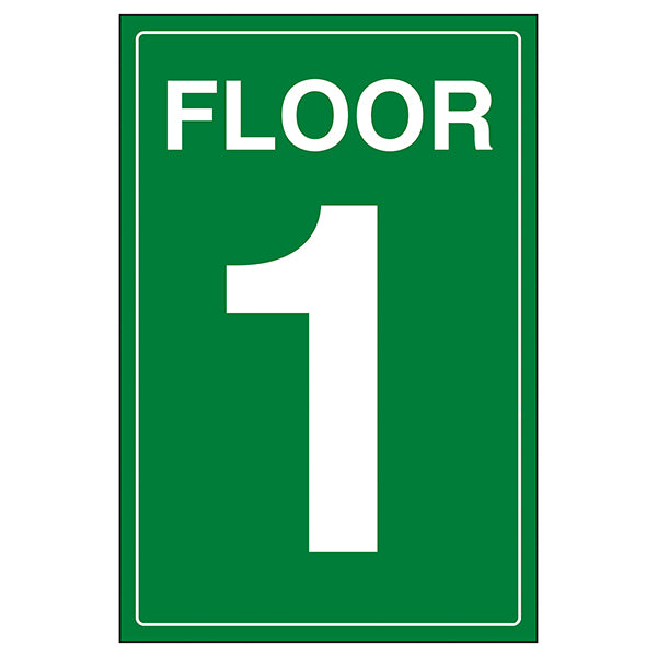 Floor 1 Safety Sign Durable Wayfinding For Visitors