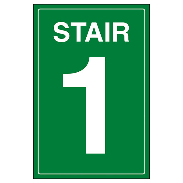 Stairway Safety Sign Green Easy Floor Locator For Visitors
