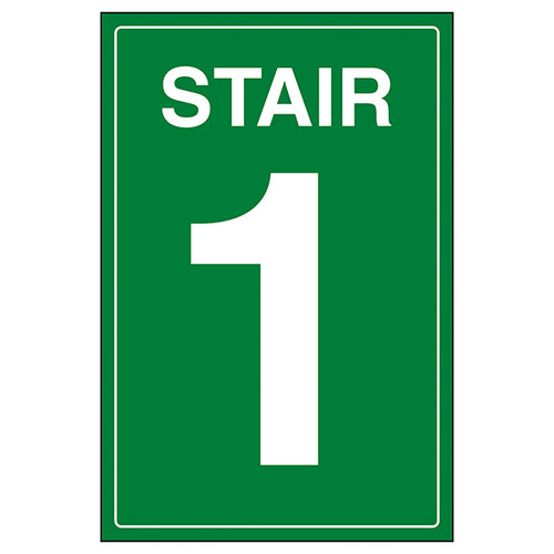 Stairway Safety Sign Green Easy Floor Locator For Visitors