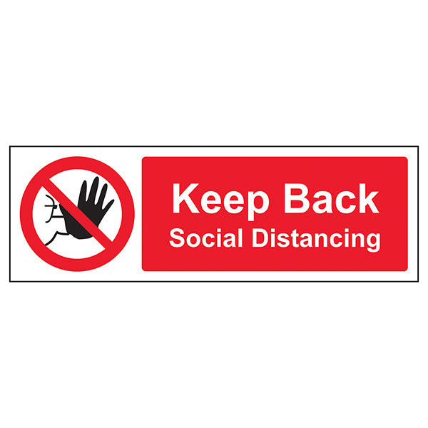 Keep Back Social Distancing Safety Sign For Workplace