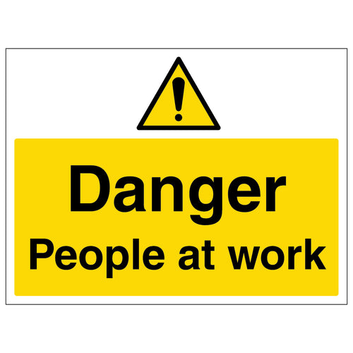 Danger People At Work Large Landscape Safety Sign Workplace
