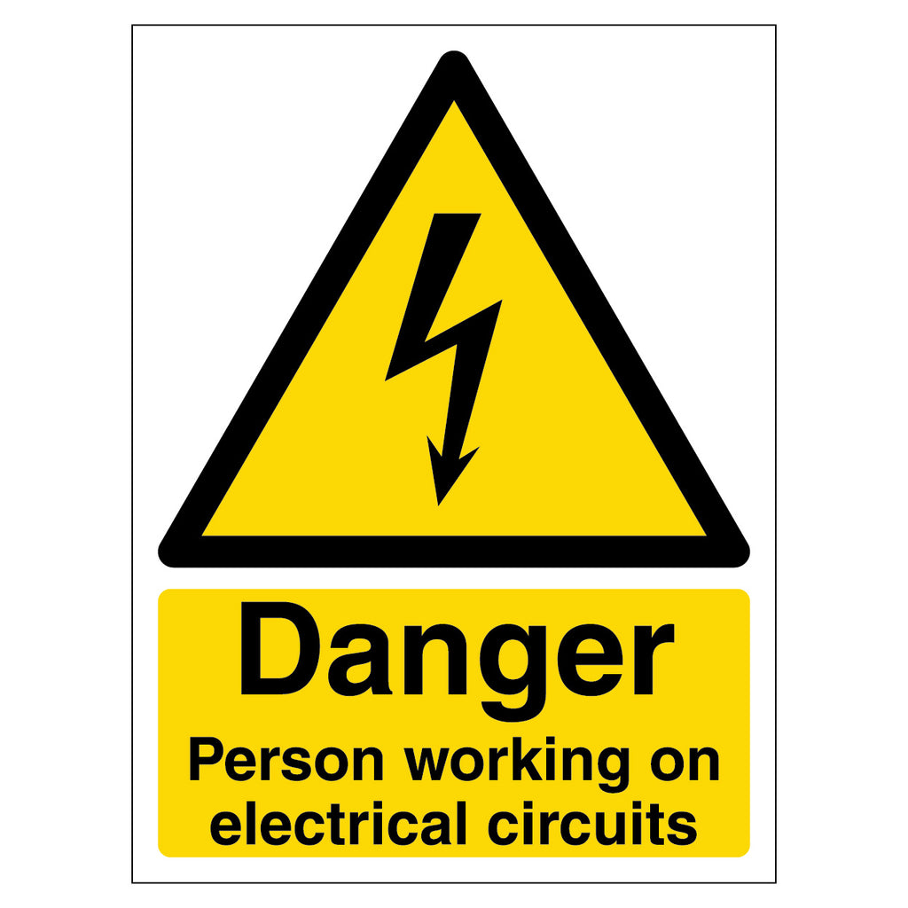Electrical Hazard Sign Portrait For Workplaces Visible