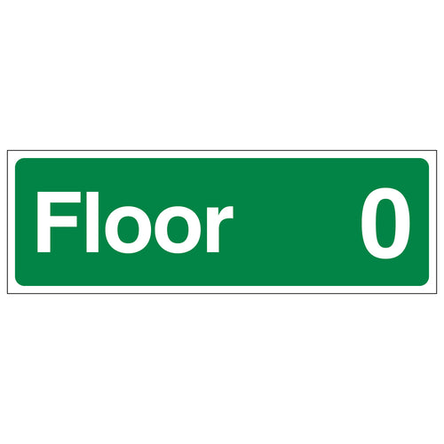 Floor 0 Ground Floor Fire Safety Sign Compliant Residential
