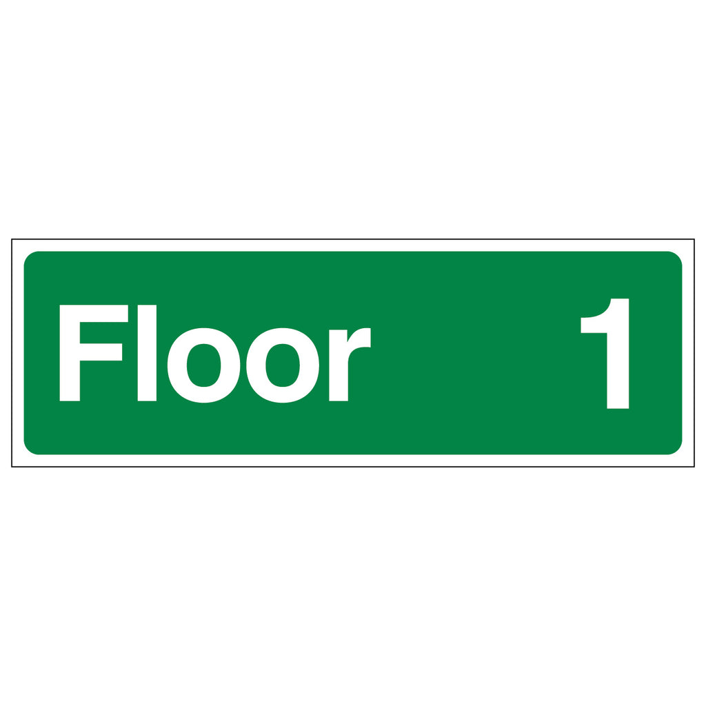 Floor 1 Firefighter Guidance Safety Sign For Residents