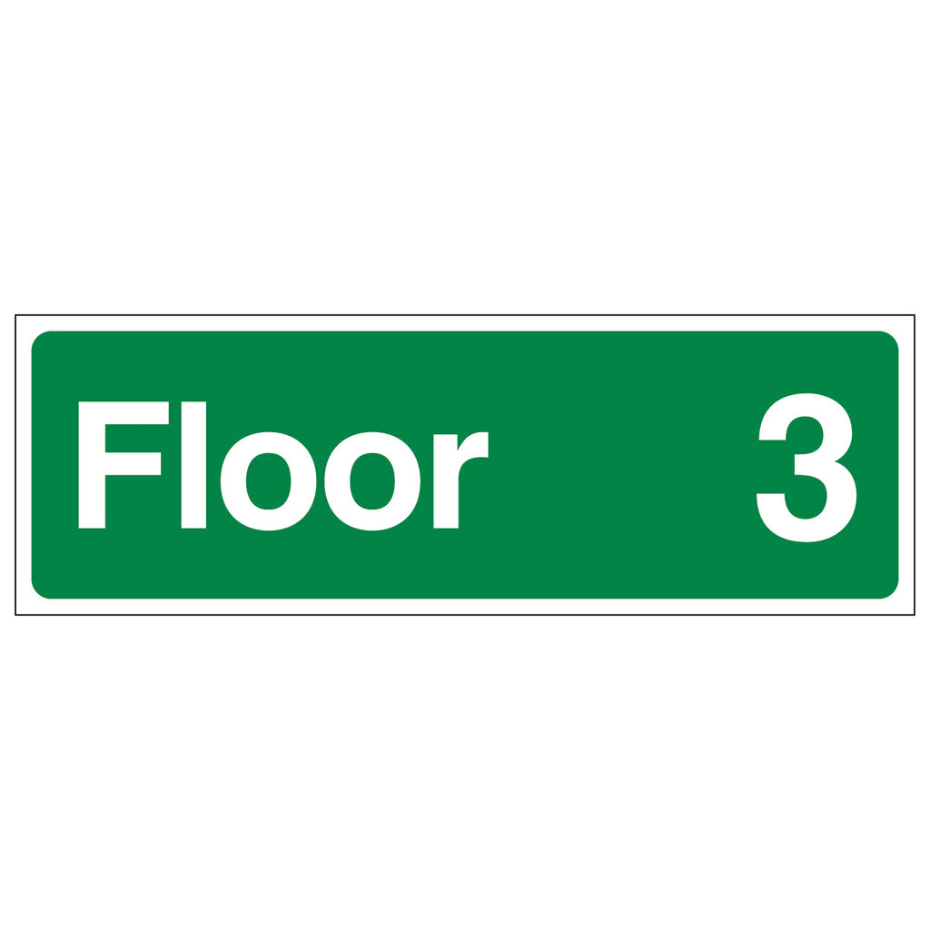 Floor 3 Firefighter Safety Sign Compliant Residential Use