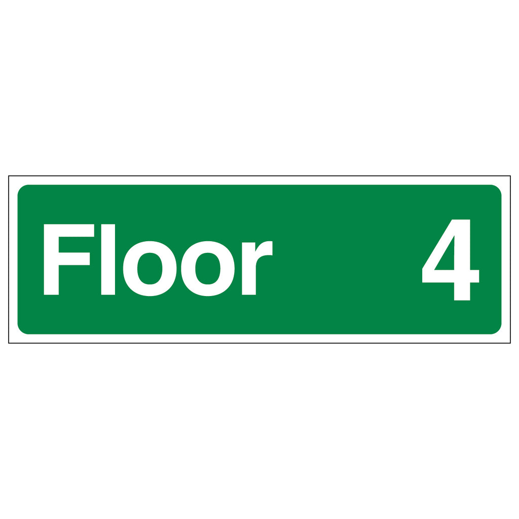 Floor 4 Safety Sign Fire Regulation Compliant For Residences