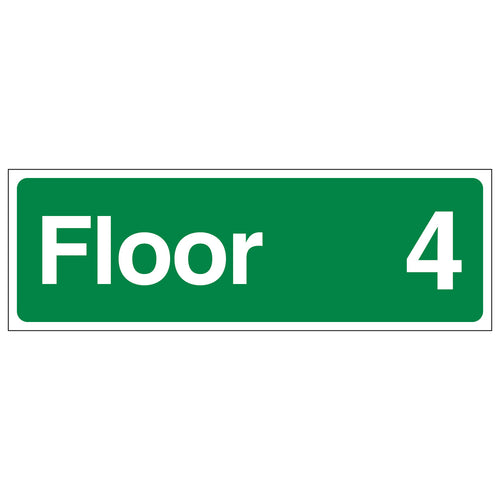 Floor 4 Safety Sign Fire Regulation Compliant For Residences
