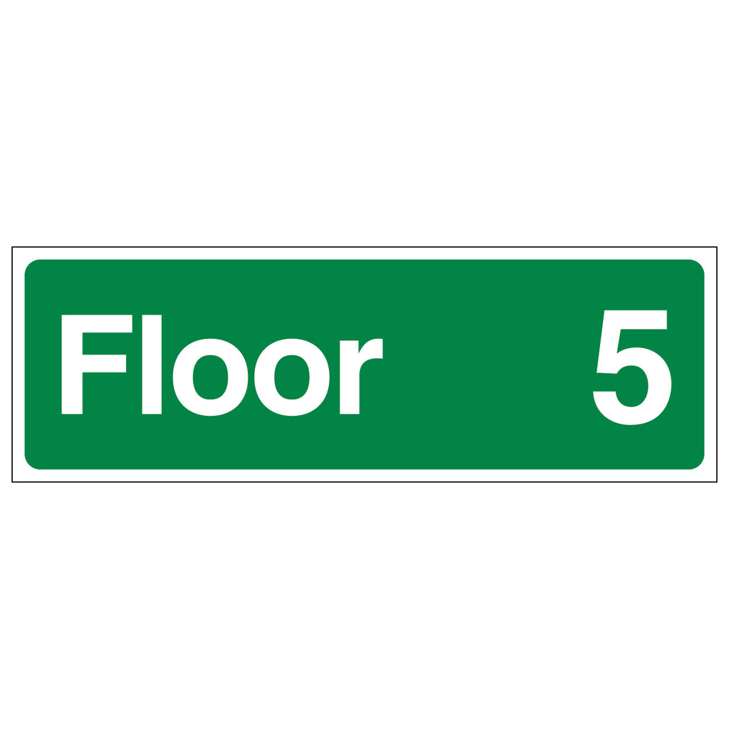 Floor 5 Fire Safety Sign Compliant For Residential Use