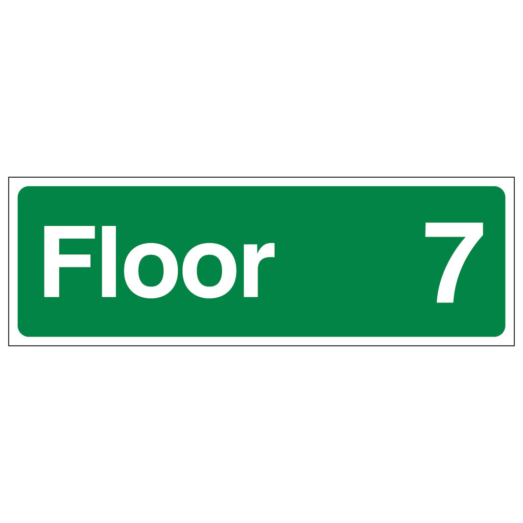 Floor 7 Firefighter Guidance Safety Sign For Residents