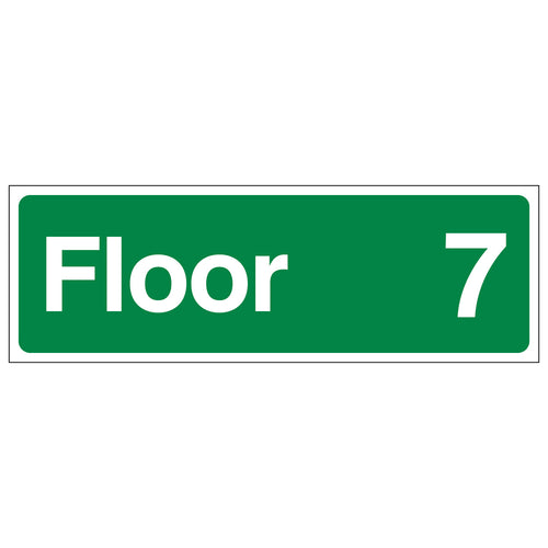 Floor 7 Firefighter Guidance Safety Sign For Residents