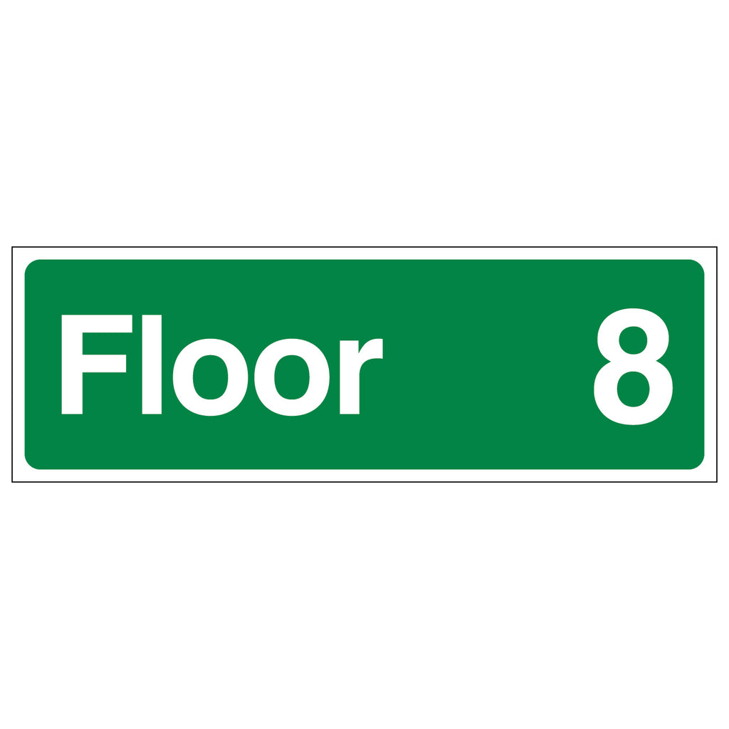 Floor 8 Compliant Fire Safety Sign For Residential Use