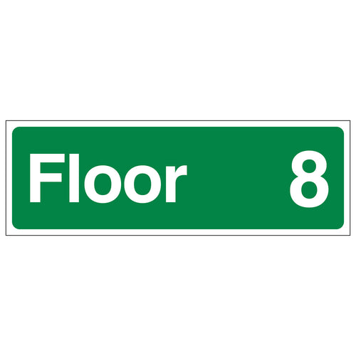 Floor 8 Compliant Fire Safety Sign For Residential Use