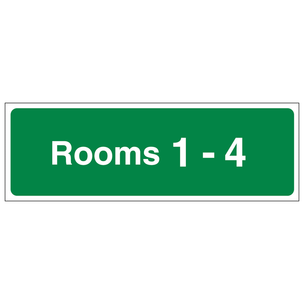 Firefighter Guidance Safety Sign Rooms 1-4 Residential
