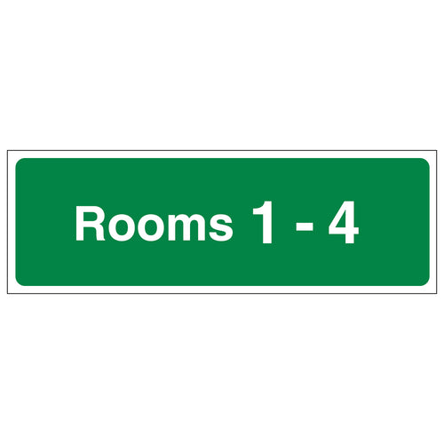 Firefighter Guidance Safety Sign Rooms 1-4 Residential