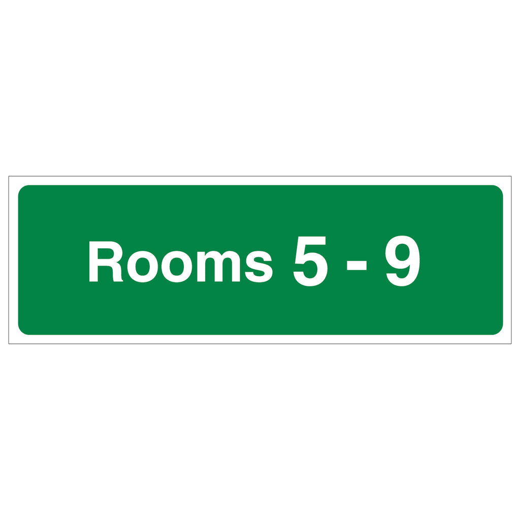 Firefighter Guidance Safety Sign Rooms 5-9 Residential
