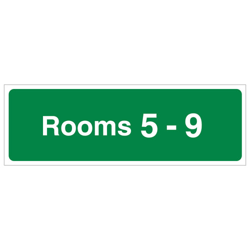 Firefighter Guidance Safety Sign Rooms 5-9 Residential