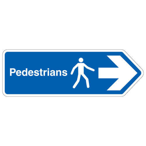 Pedestrian Arrow Right Safety Sign High Visibility Worksite