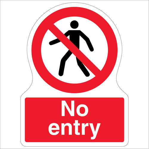 No Entry Safety Sign High Visibility For Workplace Durable
